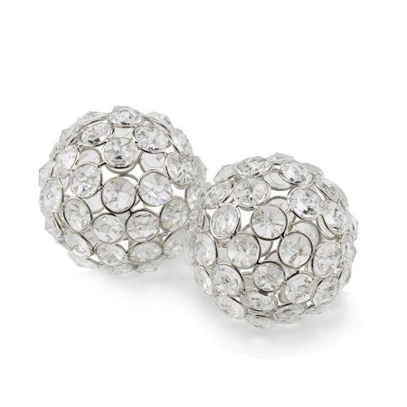 MODERN DAY ACCENTS Modern Day Accents 3477 3 in. Facetas Cristal Sphere - Set of 2 3477